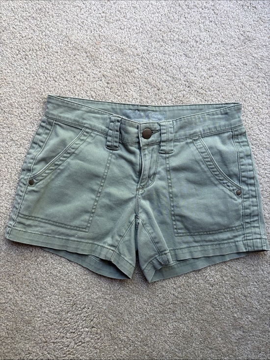 Faded Glory Pants - Faded Glory Women's Sage Green Utility 98% Cotton Shorts Size 4